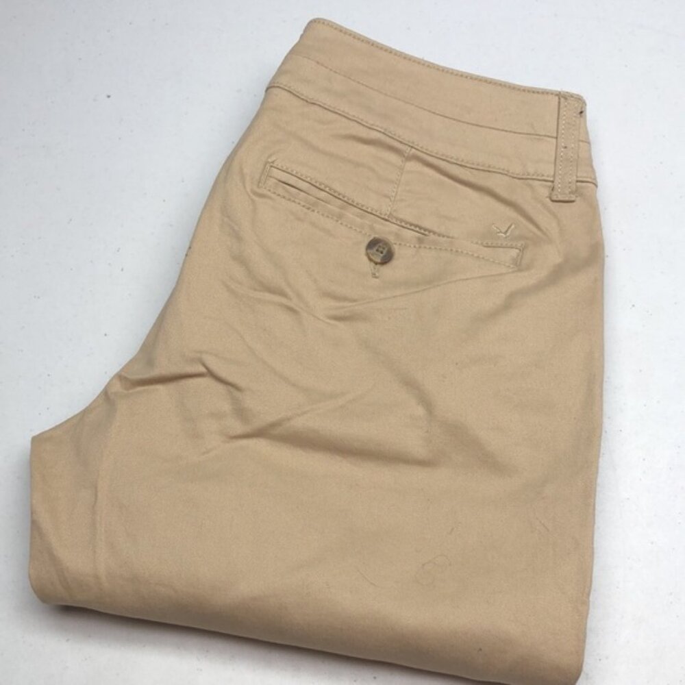 LIKE NEW AMERICAN EAGLE TAN MID-RISE SKINNY CHINOS 6/28x29 🦅